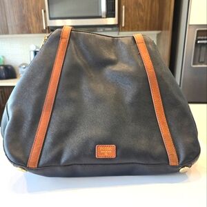 FOSSIL Issue No. 1954 Collapsable/ Expandable Hand Bag Black & Brown